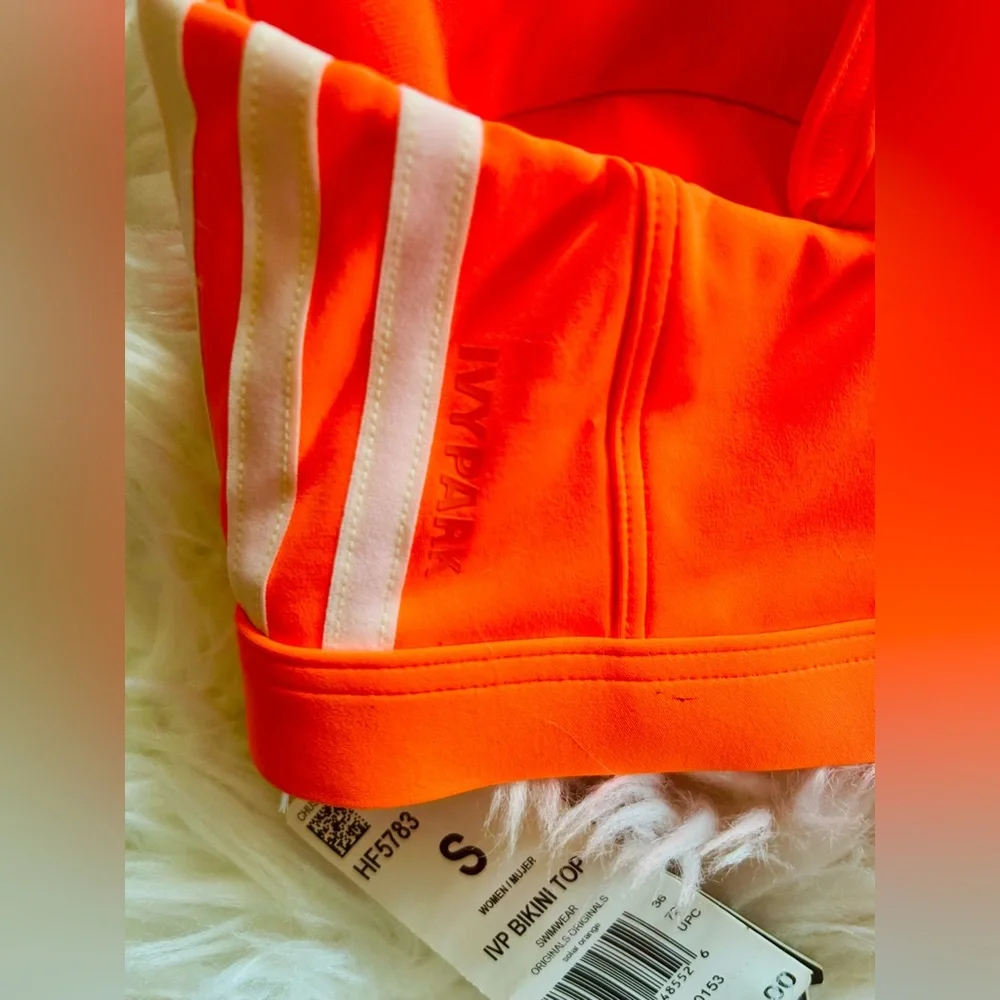 ADIDAS IVY PARK SOLAR ORANGE 3 PIECE SET….SZ SMALL. WOWZA😎 - Picture 4 of 11